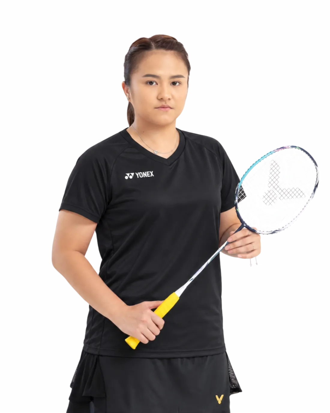 SkyRise coach holding a racket